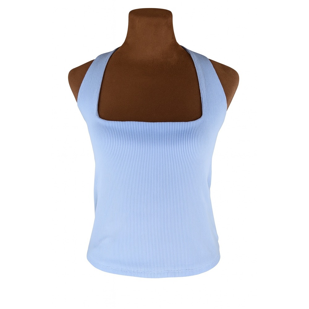 Abercrombie & Fitch Soft A&F Collection Halter Ribbed‎ Tank Top Blue Women's XL